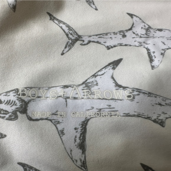 Boys + Arrows Fish Outta Water Shark Bikini Top, Size L - Picture 5 of 6